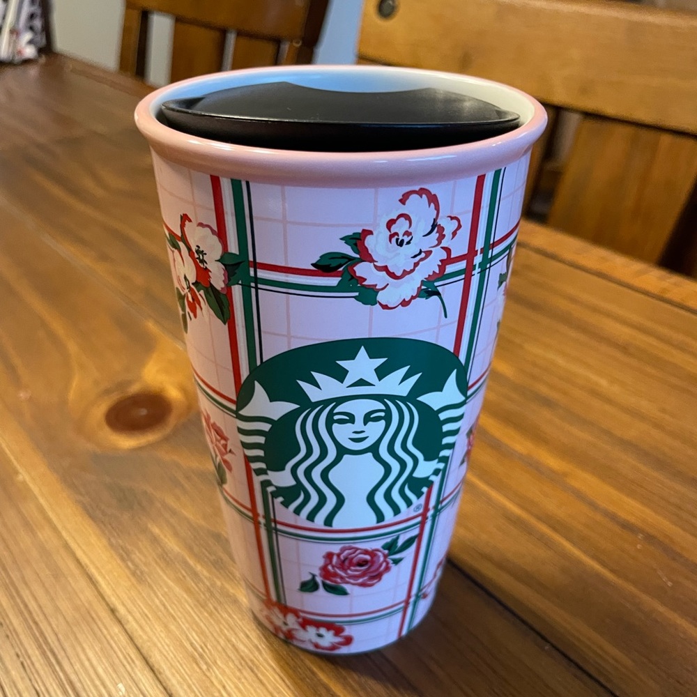 Starbucks Limited Edition Bando Mug Gorgeous Pink Floral Tumbler